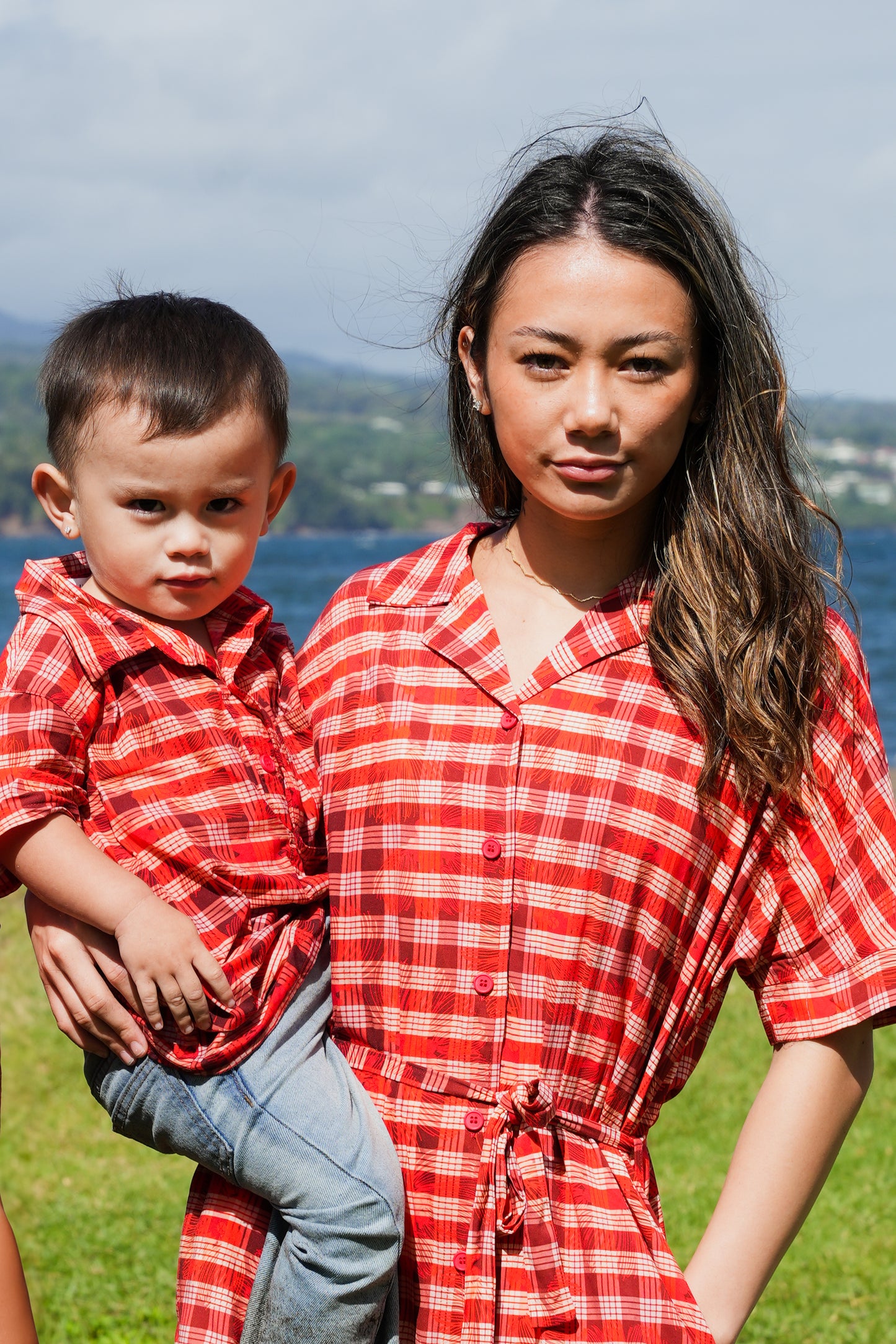 Lehua X Palaka Shirt Dress w/ Waist Tie