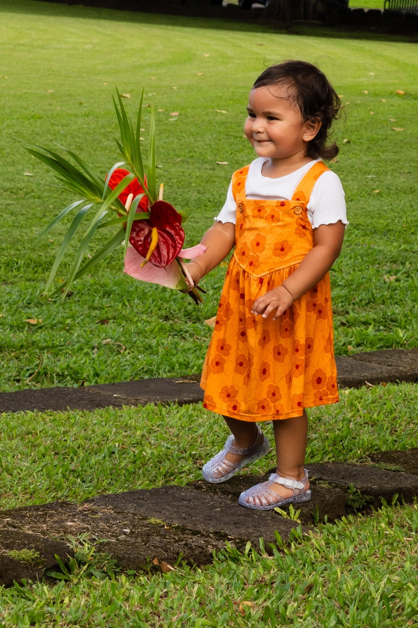Hibiscus Heaven Keiki Overall Dress