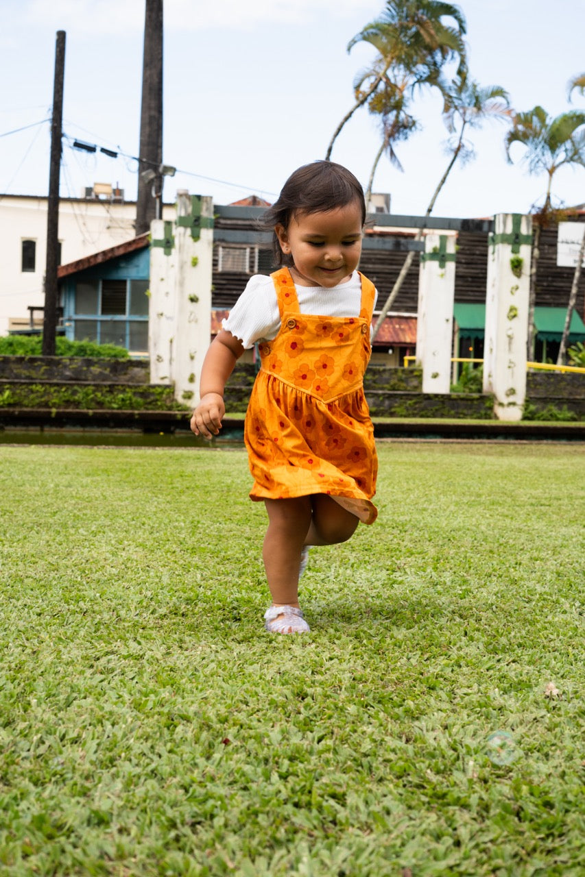 Hibiscus Heaven Keiki Overall Dress