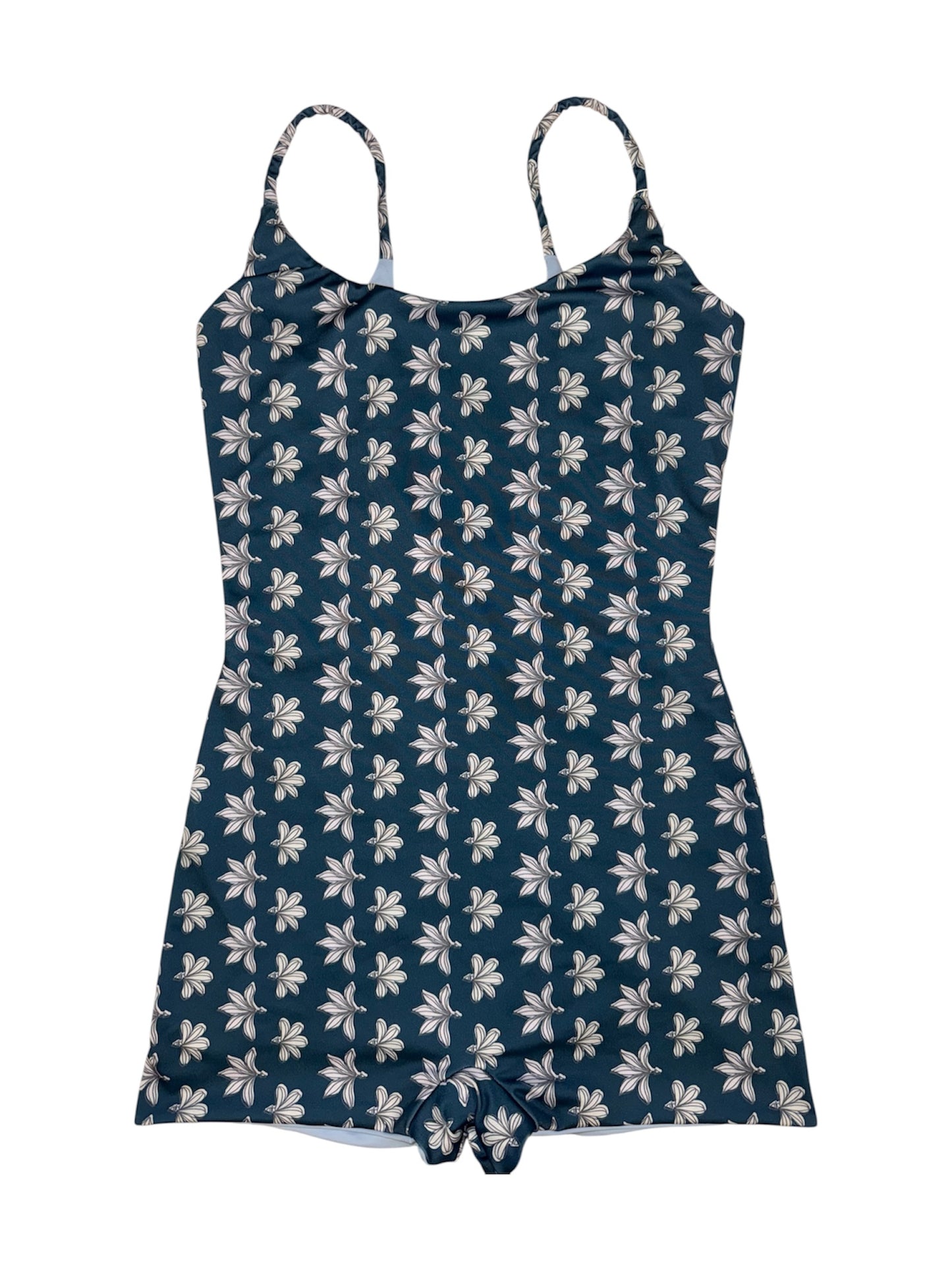 Blue Naupaka Scoop Back Playsuit - L
