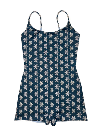 Blue Naupaka Scoop Back Playsuit - L