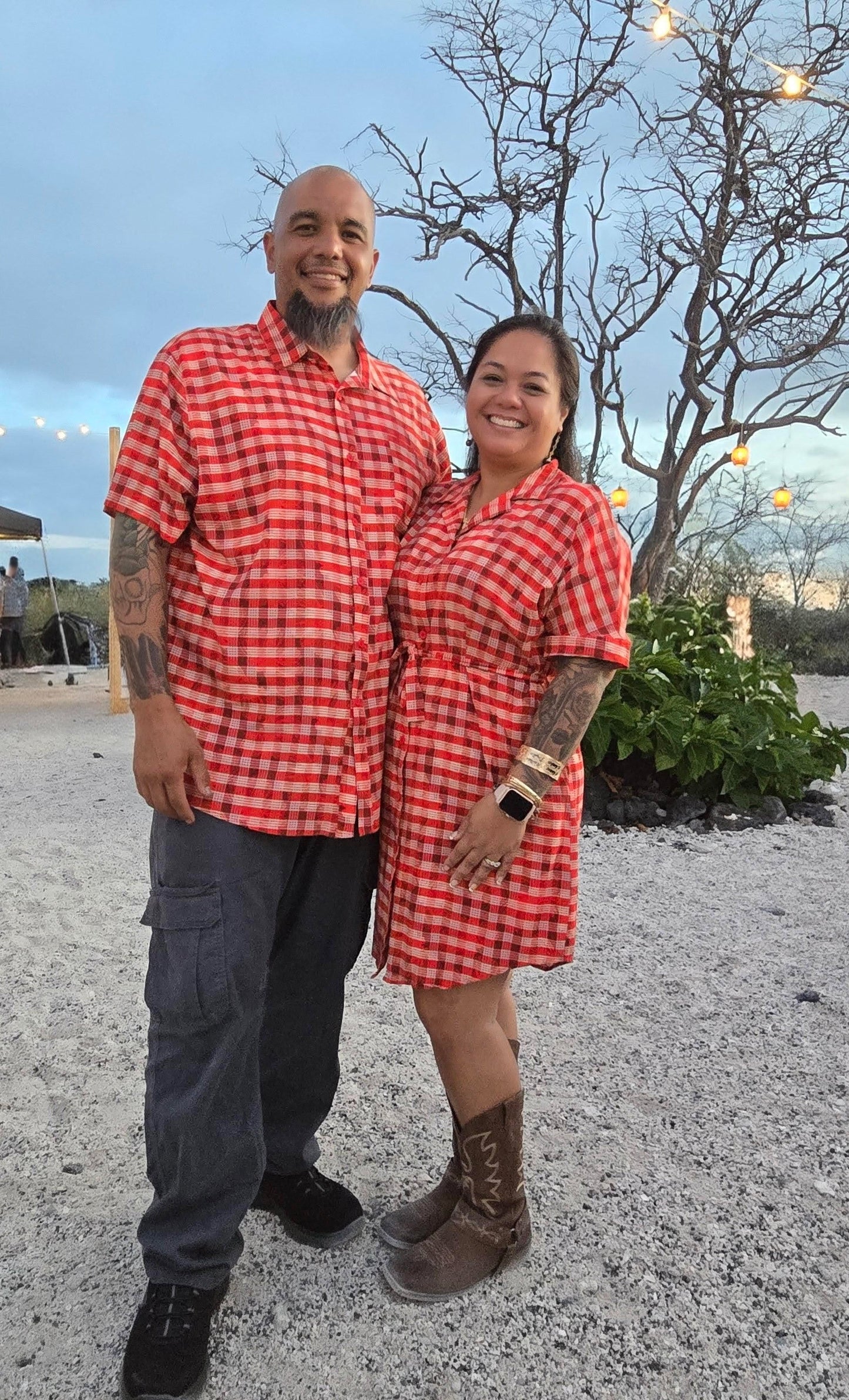Lehua X Palaka Shirt Dress w/ Waist Tie