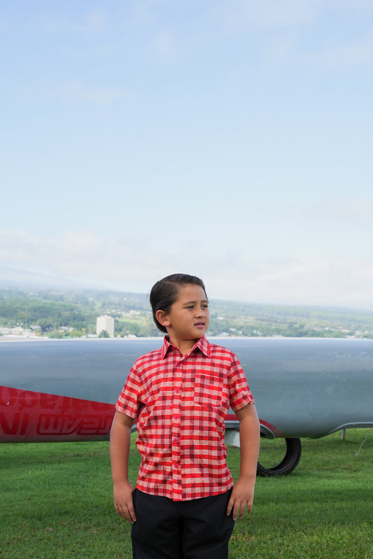 Lehua X Palaka Keiki Aloha Shirt