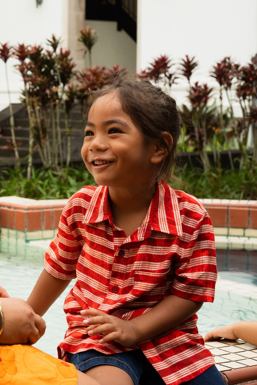 Lehua X Palaka Keiki Aloha Shirt