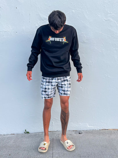 Black Lehua X Palaka Board Shorts