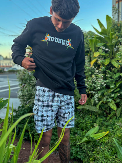 Black Lehua X Palaka Board Shorts