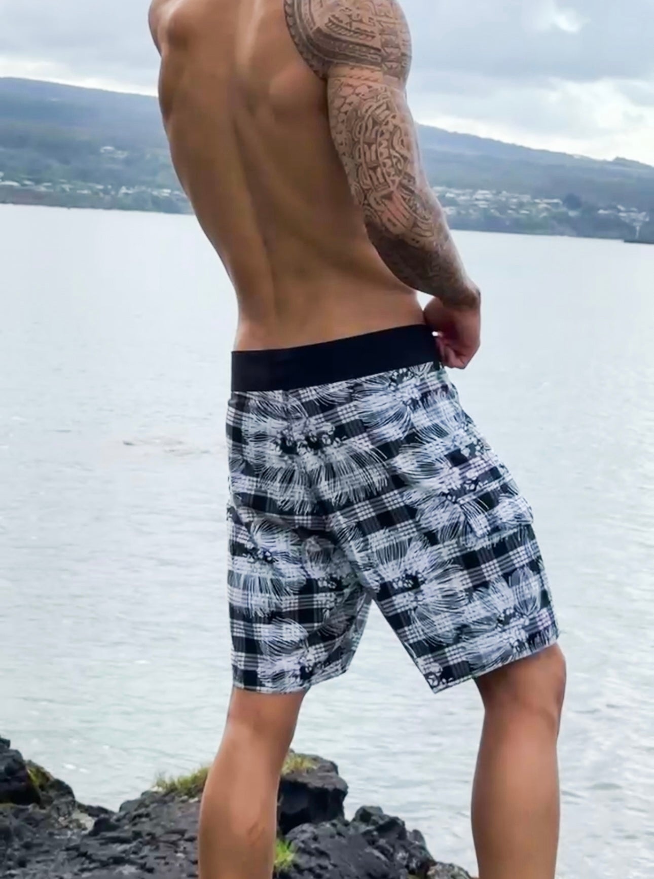 Black Lehua X Palaka Board Shorts – Felicity Hawai'i Swim