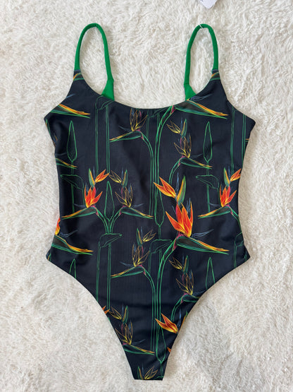 Bird of Paradise Scoop Back One Piece - L
