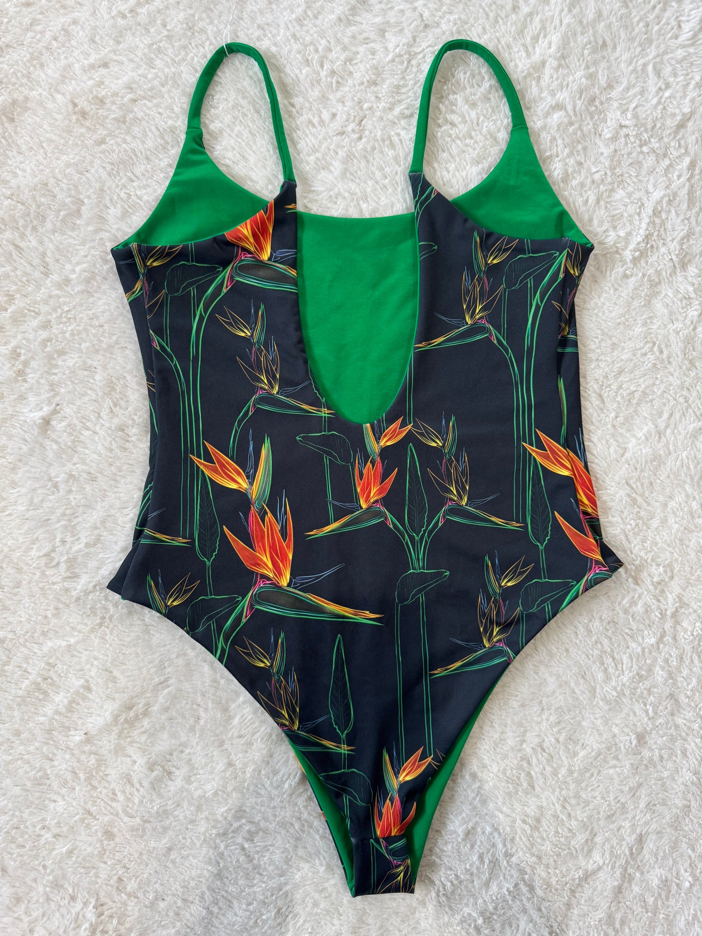 Bird of Paradise Scoop Back One Piece - L