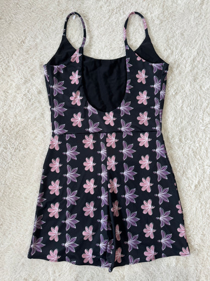Pink & Black Naupaka Scoop Back Playsuit - XL