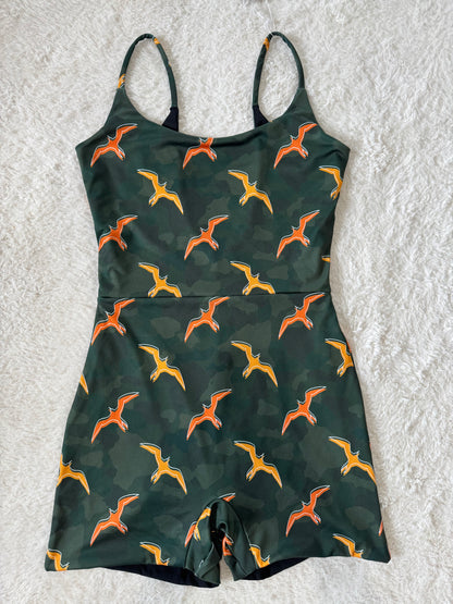 Iwa on Camo Scoop Back Playsuit - L