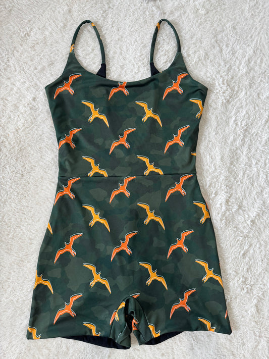 Iwa on Camo Scoop Back Playsuit - L