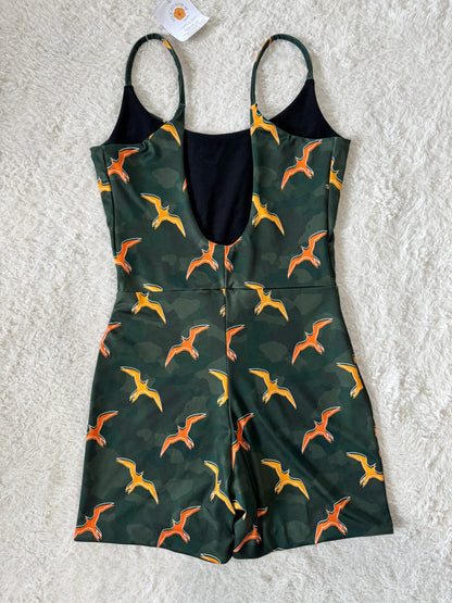 Iwa on Camo Scoop Back Playsuit - L