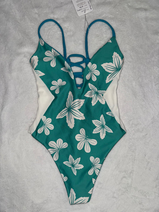 Teal Naupaka Stamps Shaper One Piece - S, XL, XXL